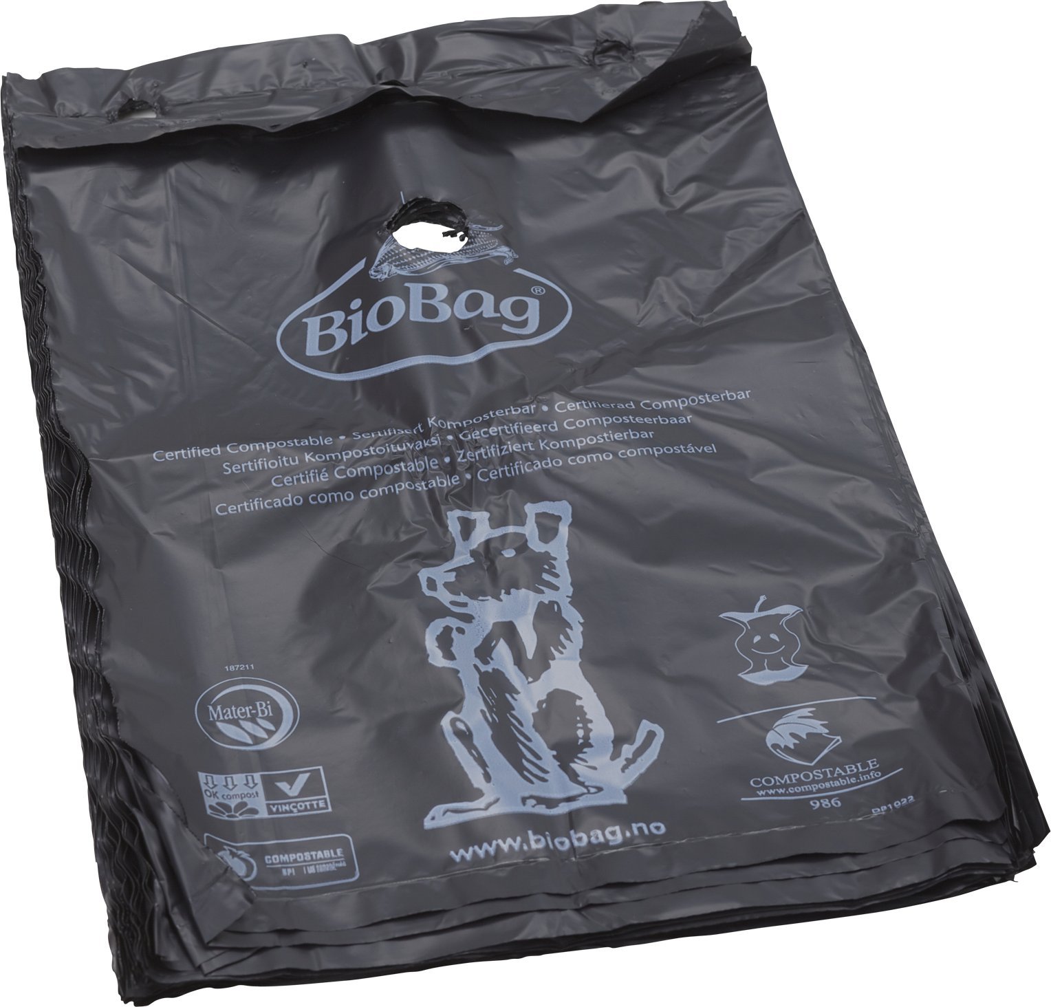 Sunu ekskrementu maisi kompostejami BioBag Dog Medium (30 gab. rulli) 20mkr. 20x35cm melni 7035961860434 7035961860434 (7035961860434)