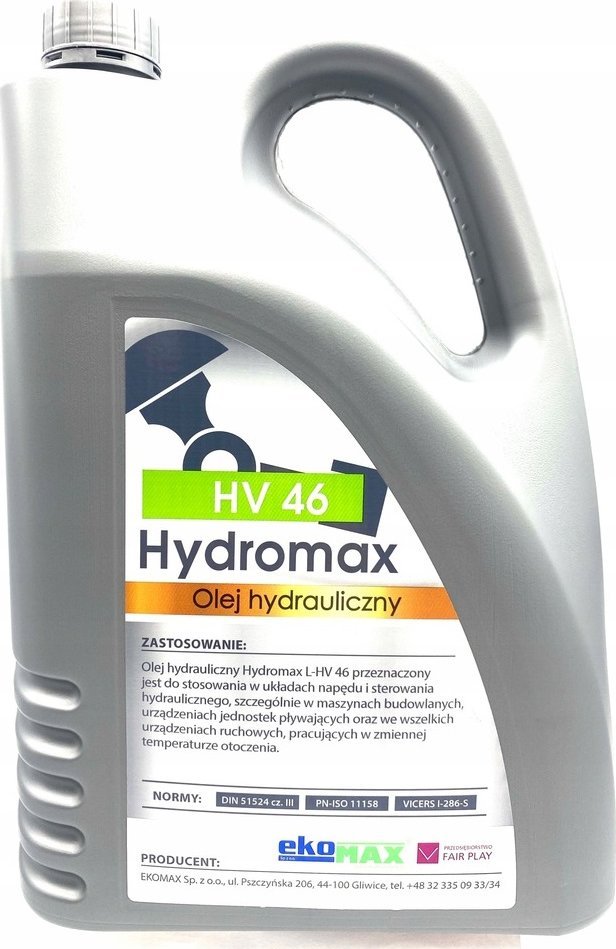 Cedrus OLEJ PŁYN HYDRAULICZNY CEDRUS EKOMAX HV46 5 LITRÓW DO MASZYN URZĄDZEŃ i UKŁADÓW HYDRAULICZNYCH DO ŁUPAREK itp. 050006 - EWIMAX - OFICJALNY DYST