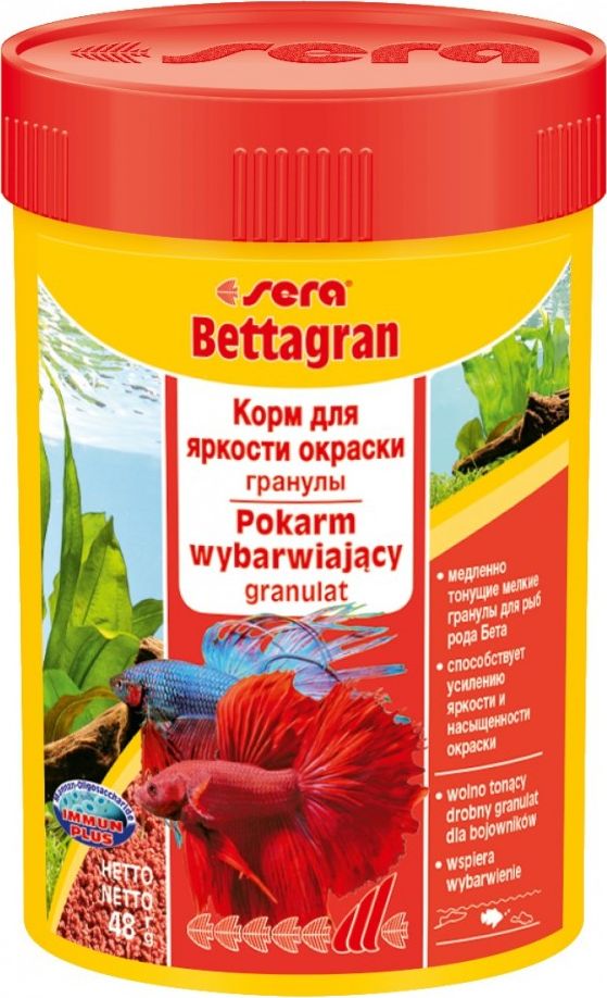 Sera Bettagran Nature 100 ml, granulat - pokarm wybarwiający
