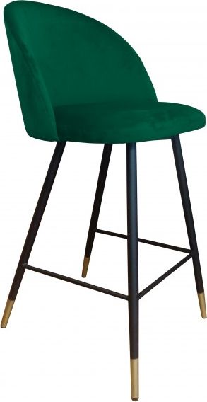 Atos Hoker CLAUDINE VELVET GOLD zielony z oparciem ATOS