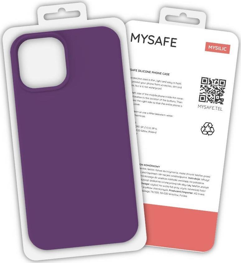 Mysafe MYSAFE ETUI SILIKONOWE IPHONE 12 PRO MAX ŚLIWKA PUDEŁKO