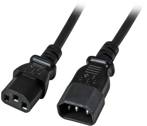 Kabel zasilający EFB EK503.1 kabel zasilający czarny 1 m C14 panel C13 panel