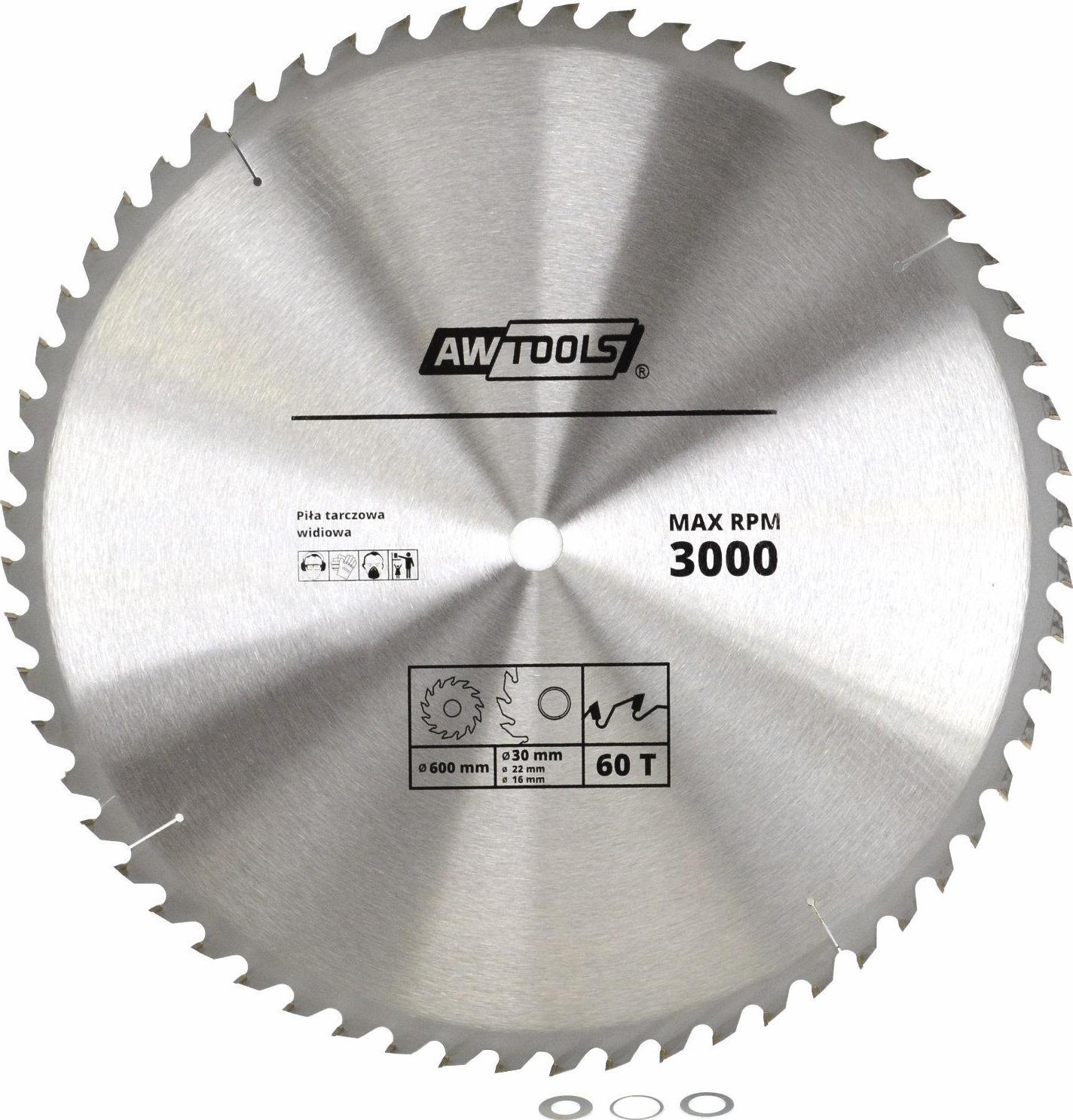 AWTools AWTOOLS PIŁA TARCZOWA WIDIOWA 600x30x60z AW48498