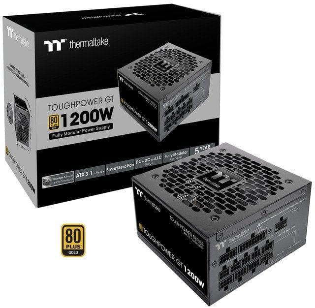 1200W Thermaltake Toughpower GT 1200W ATX3.1/GEN5 80+G BK