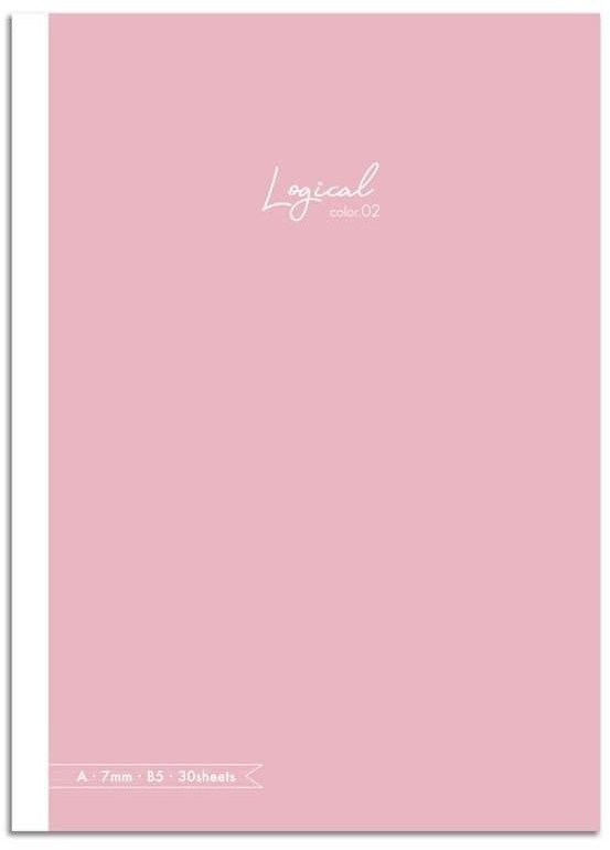 Notatnik z naklejkami B5 linia 7mm różowy