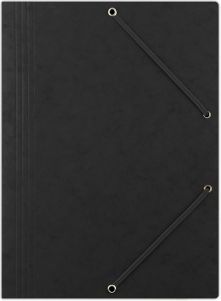 Donau Teczka A4 preszpan z gumką czarna (8643080-01PL)