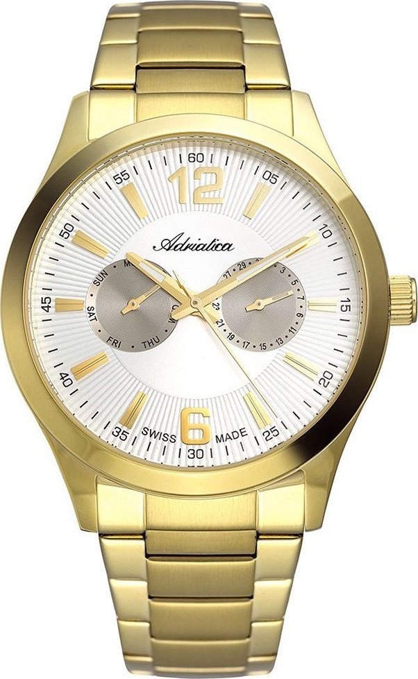 Zegarek Adriatica Zegarek Męski Adriatica na bransolecie A8257.1153QF - Multifunction Swiss Made