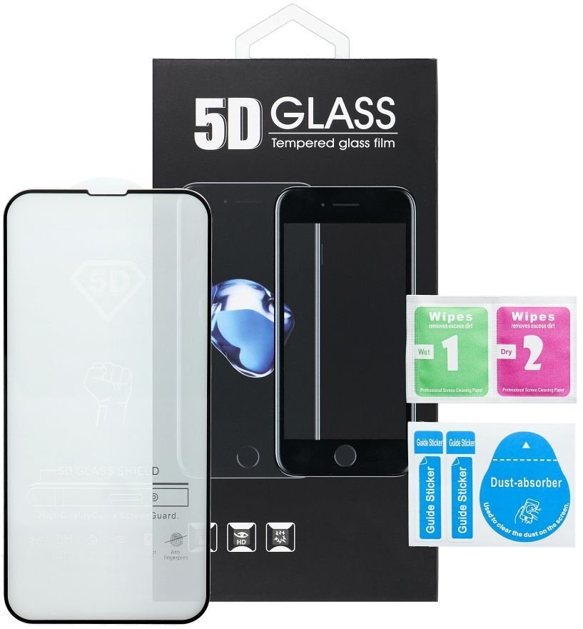 5D Full Glue Tempered Glass - do iPhone 17 Pro (Privacy) czarny
