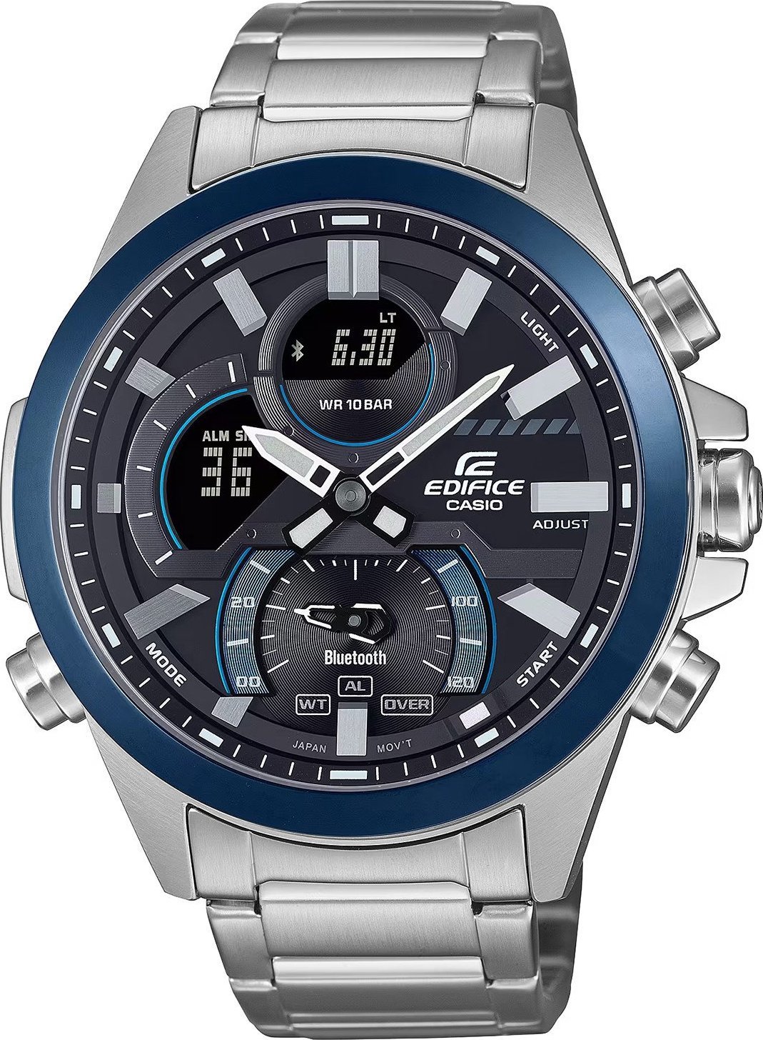 Zegarek EDIFICE Casio Edifice ECB-30DB-1AEF BLUETOOTH100m srebrny