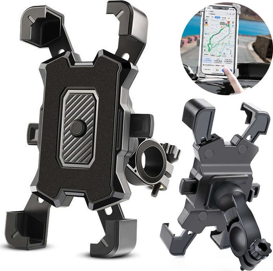 Alogy Alogy Uchwyt rowerowy na rower One Touch Bike Holder do telefonu na kierownicę Czarny