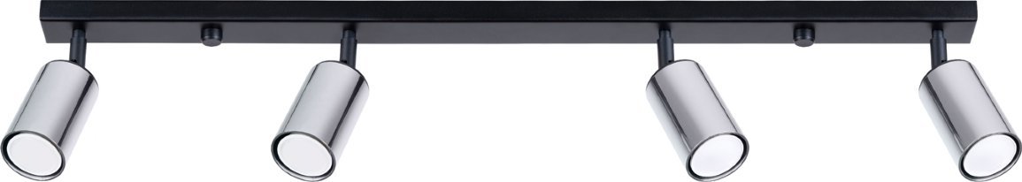 Lampa sufitowa Sollux Lighting SOLLUX Plafon WINX 4L czarny/chrom 4 x GU10 SL.1371