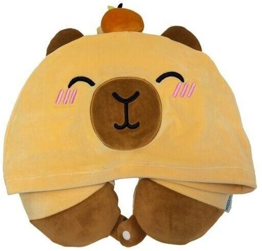 Poduszka podróżna z kapturem Kapibara Hoodeazz