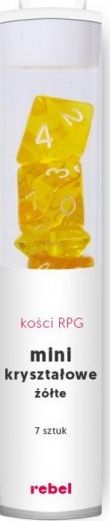 Rebel Komplet kości REBEL RPG - Mini Kryształowe - Żółte