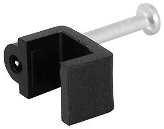 Uchwyt do przewodu 5mm płaski 100szt czarny