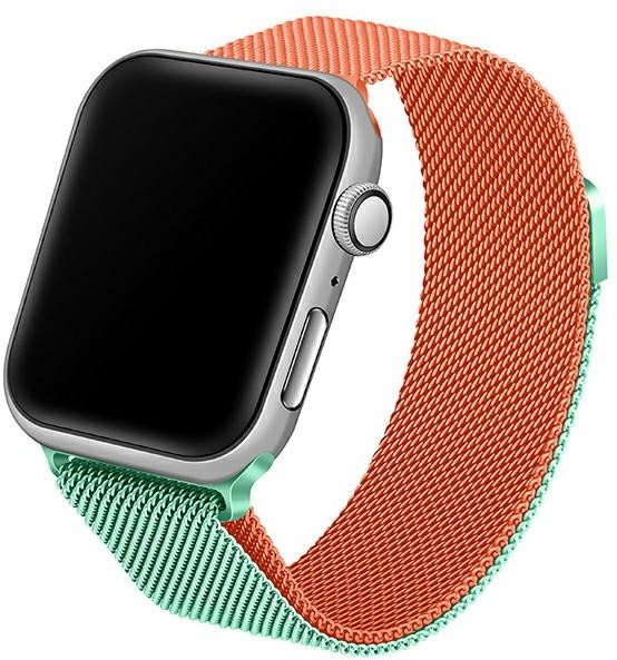 Pasek do Apple Watch 42/44/45/49mm, zielono-pomarańczowy
