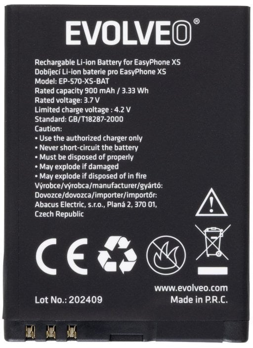 EVOLVEO originální baterie 900 mAh pro EasyPhone XS (EP-570)