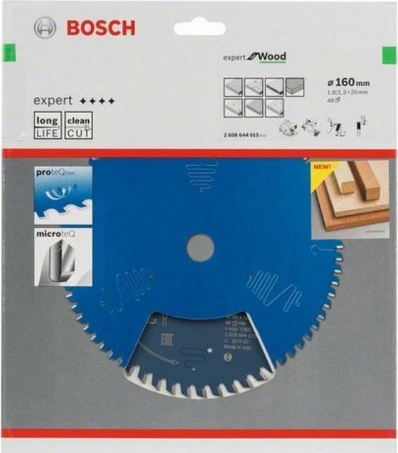 Bosch BOSCH PIŁA TARCZOWA WOOD EXPERT 160X20MM 48-ZĘBÓW B2608644015 BOSCH