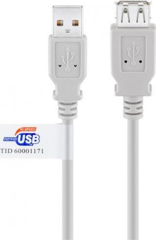 Kabel USB Goobay USB-A - USB-A 1.8 m Szary (JAB-853462)