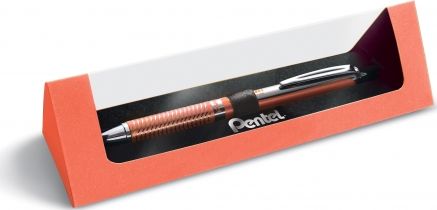 Pióro kulkowe pentel BL407 różowo-złota obudowa tusz niebieski