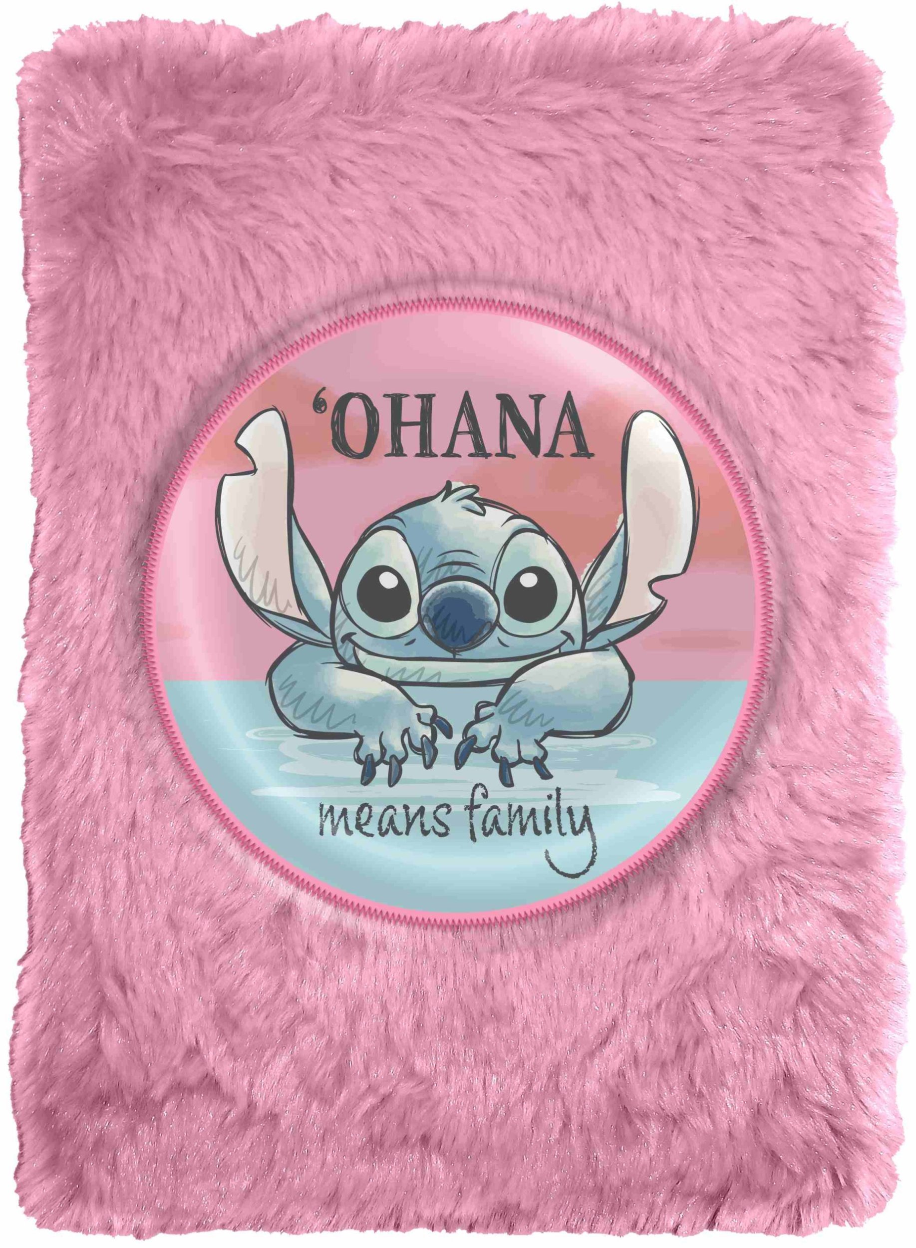 Pamiętnik Notes Zeszyt A5 3d Pluszowy Lilo I Stitch Ohana / St00034