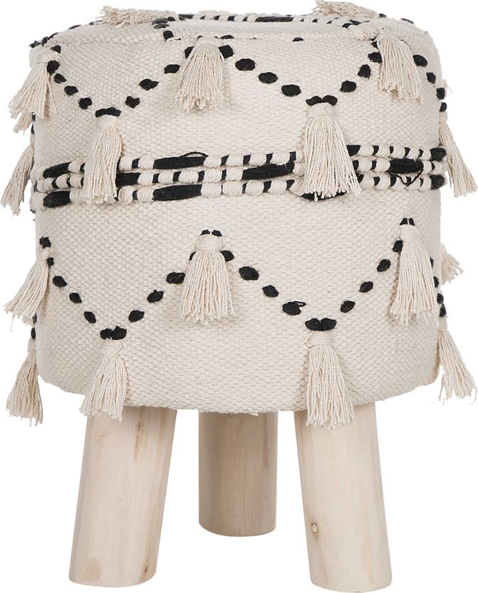 Beliani Stołek beżowy THONDI