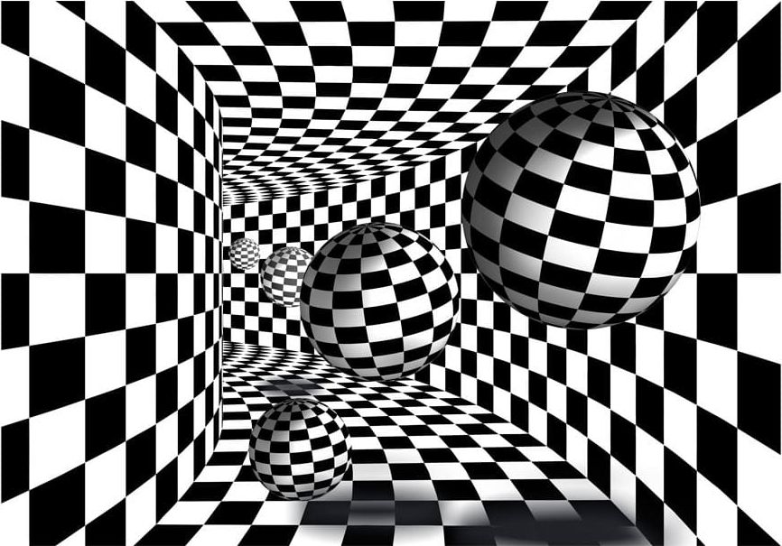 DecoNest Fototapeta - Czarno-biały korytarz - 100X70