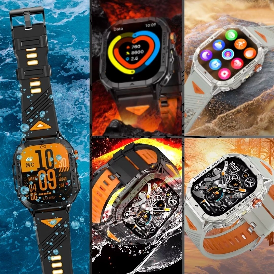 SMARTWATCH SPORTOWY MĘSKI POŁĄCZENIA BLUETOOTH WODOODPORNY PL MENU