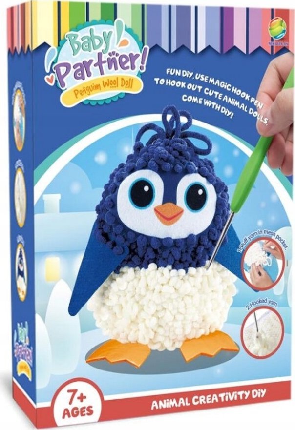 Kreatywny Zestaw Wyszywanka, Maskotka, Pluszak Do Szycia, Poduszka Do Ozdobienia DIY PINGWIN