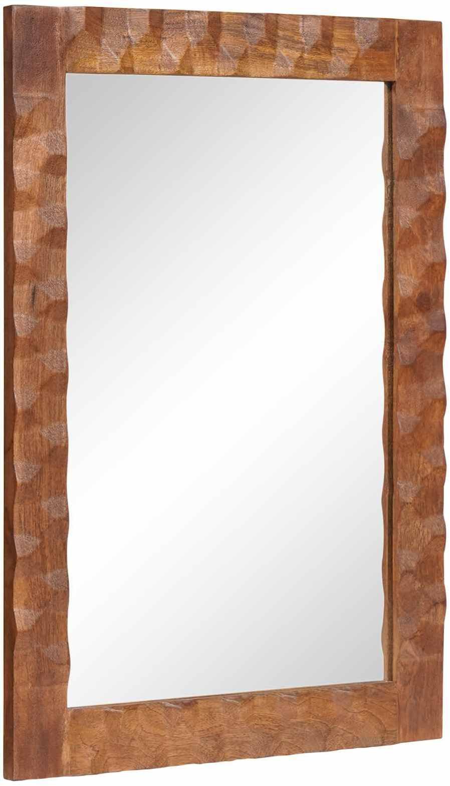 Lustro vidaXL Lustro łazienkowe gładkie wykończenie w kolorze brązowego akacji