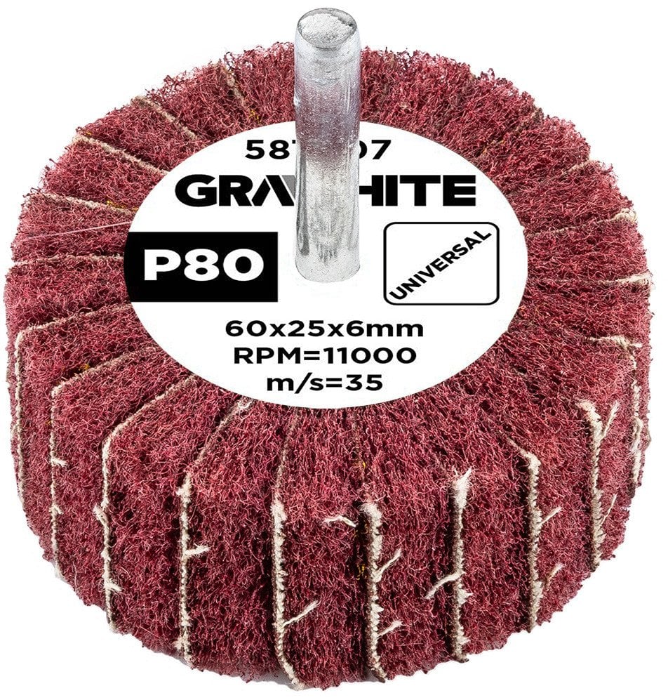 Ściernica listkowa trzpieniowa 60 x 25 x 6 mm, P80