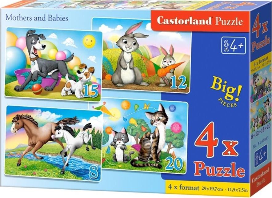Castorland Puzzle x 4 - Mothers and Babies CASTORLAND