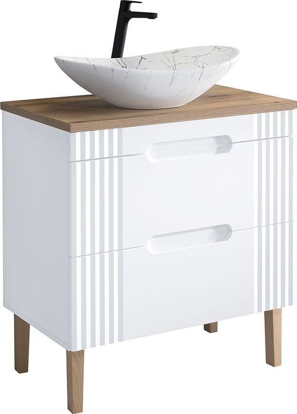 Comad Szafka stojąca z umywalką, Fiji, 80x46x62 cm, biały, mat