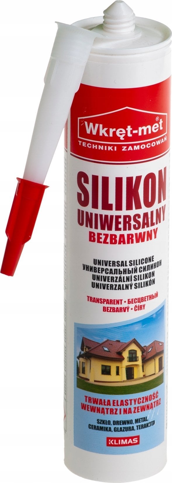 SILIKON UNIWERSALNY SUN-310-BB KARTUSZ 310 ml BEZBARWNY WKRĘT-MET KLIMAS