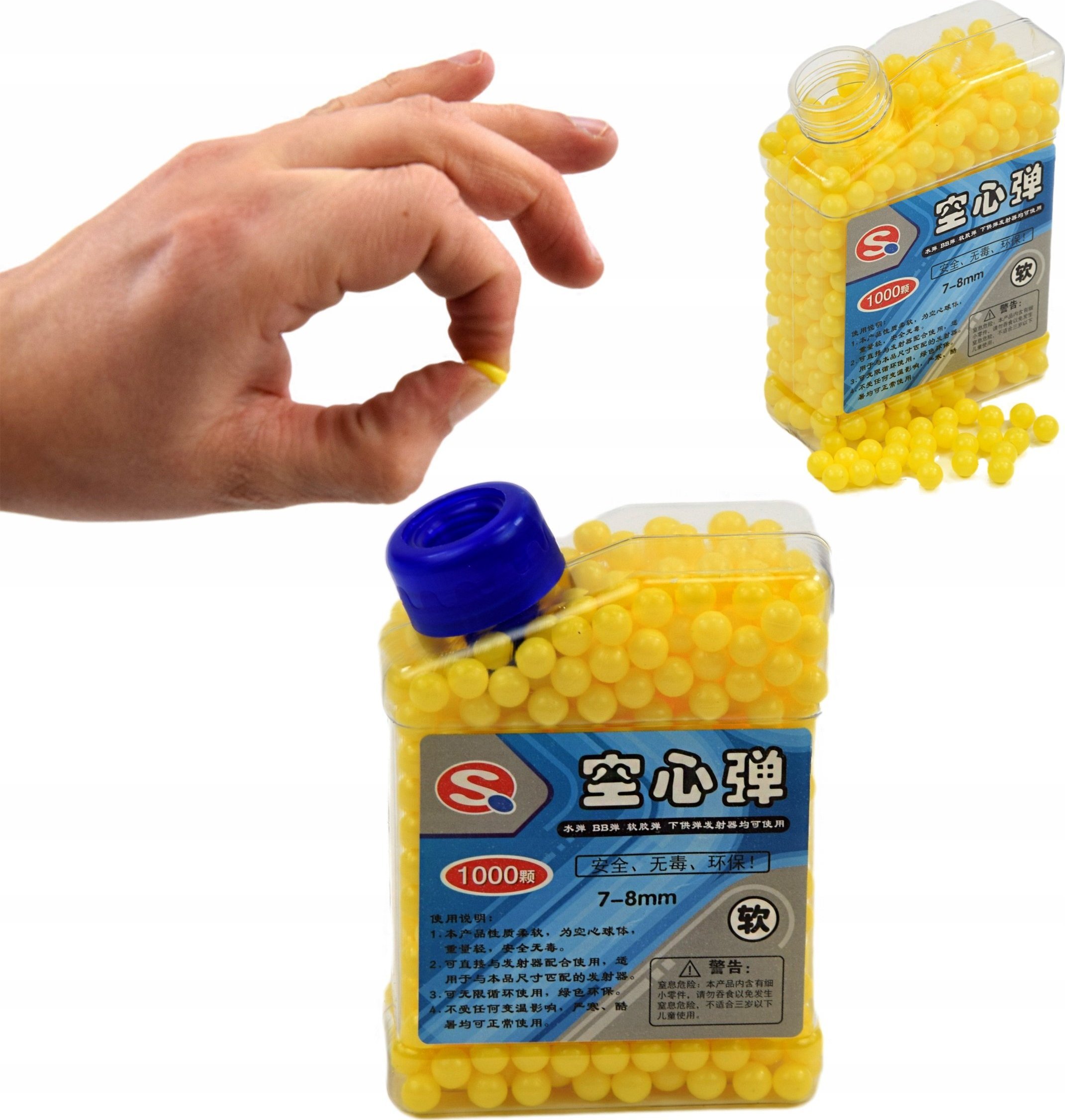 Skleplolki KULKI GUMOWE PISTOLET KARABIN 7-8MM 1000SZT.