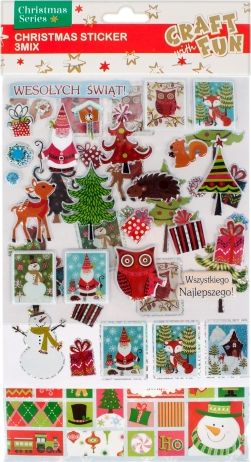Craft with Fun CF OZDOBA BN NAKLEJKI 3MIX 16X29 12/288
