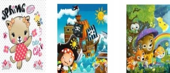 JU-PITER Torebka prezentowa dziecięca mix 5254L SD20 45x72x25cm szerokie dno p12 cena za 1 sztukę