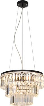 Lampa wisząca Zumaline TIFANNY glamour czarny (P17127-4 TIFANNY LAMPA WISZĄCA)