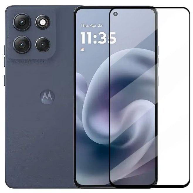 5D Full Glue Tempered Glass - do Motorola G86 / G86 Power czarny