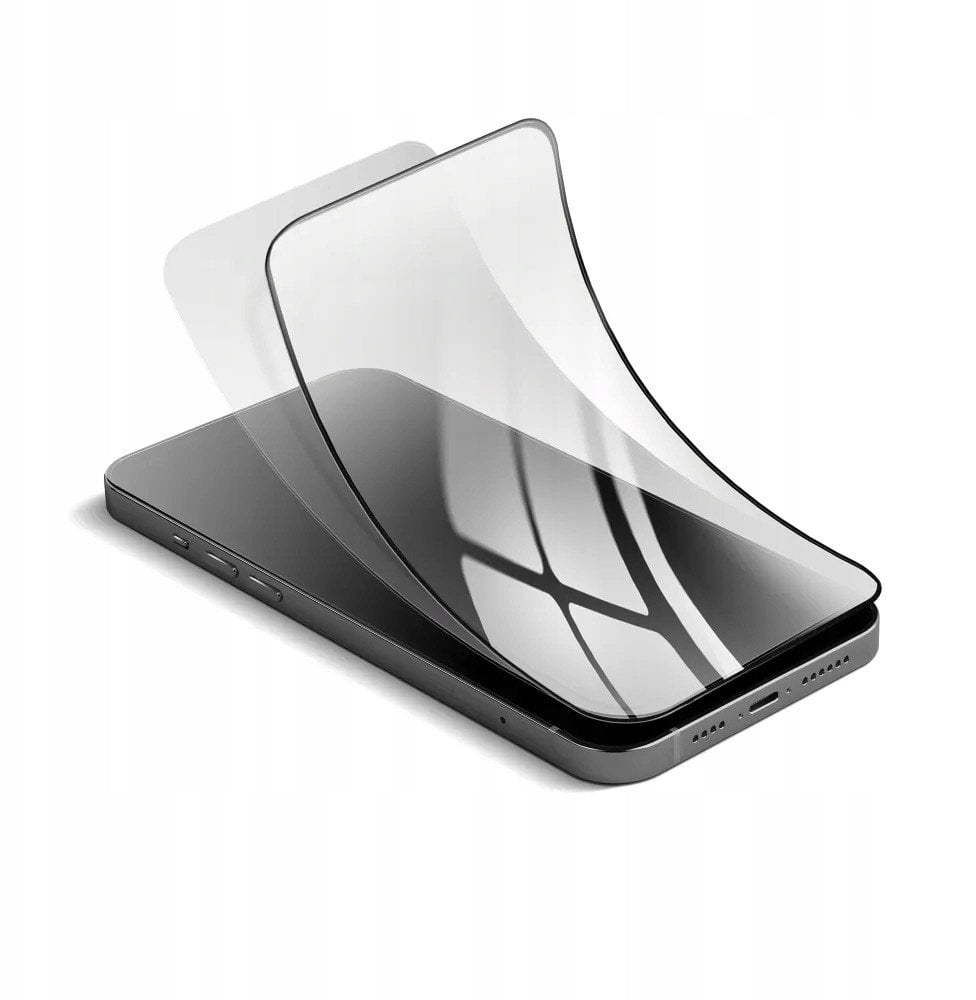 Forcell Flexible 5D - szkło hybrydowe do Samsung Galaxy S25 Ultra czarny (Hot Bending) - działający czytnik