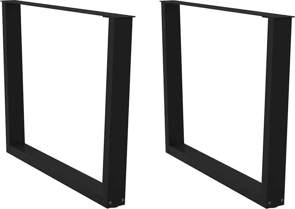 vidaXL Nogi do stołu jadalnego w kształcie litery V 2 szt. Czarne Stal