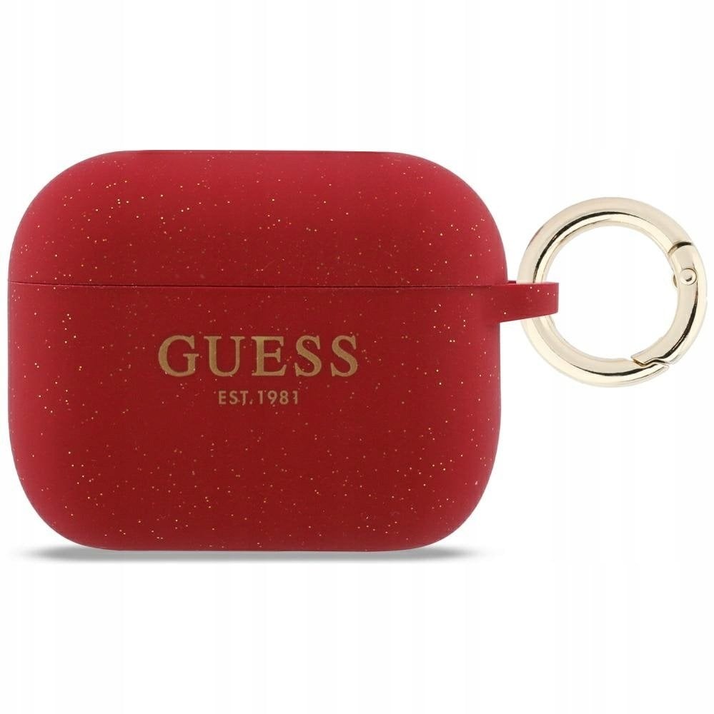 Guess Etui Silicone Glitter Ring do Apple AirPods Pro 3 fioletowy