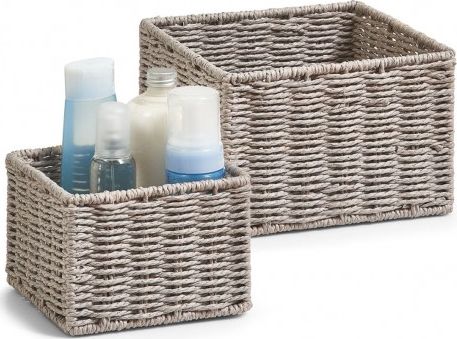 Zeller Zeller, Zestaw 2 dużych koszy do przechowywania, szary