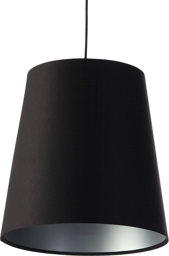 Lampa wisząca Lumes Czarno-srebrna lampa wisząca stożek nad stół - S404-Arva