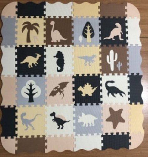 Kontext Puzzle piankowe mata/ kojec 36el dinozaury