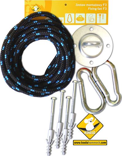 Koala Zestaw montażowy do foteli hamakowych, czarny (koala/fix/ch1)