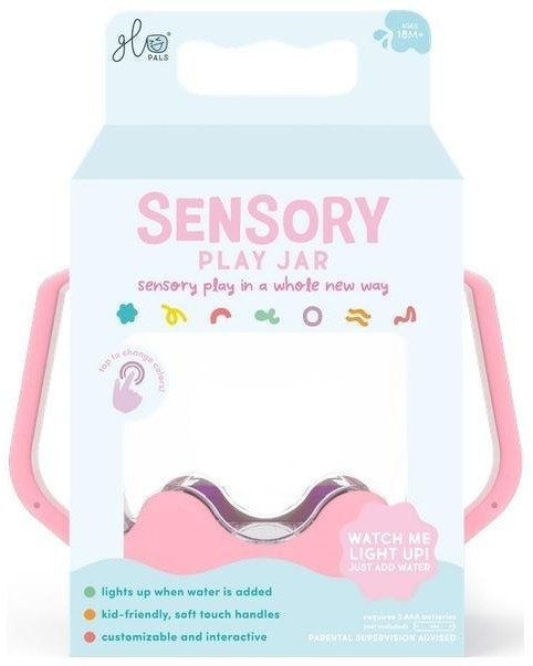 Glo Pals, Słoik sensoryczny do napełnienia wodą, kolor różowy