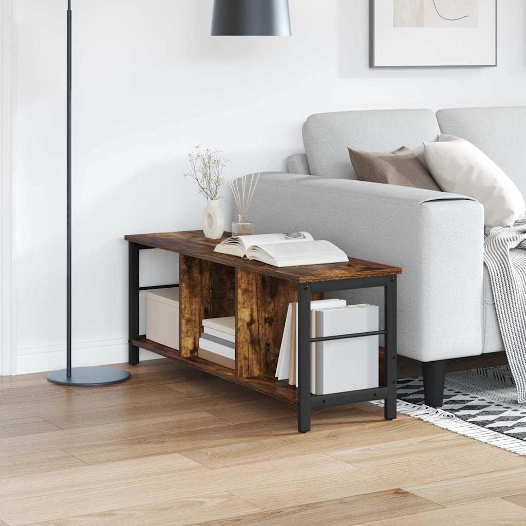 vidaXL Półka na książki Wędzony dąb 102 x 32 x 40,5 cm