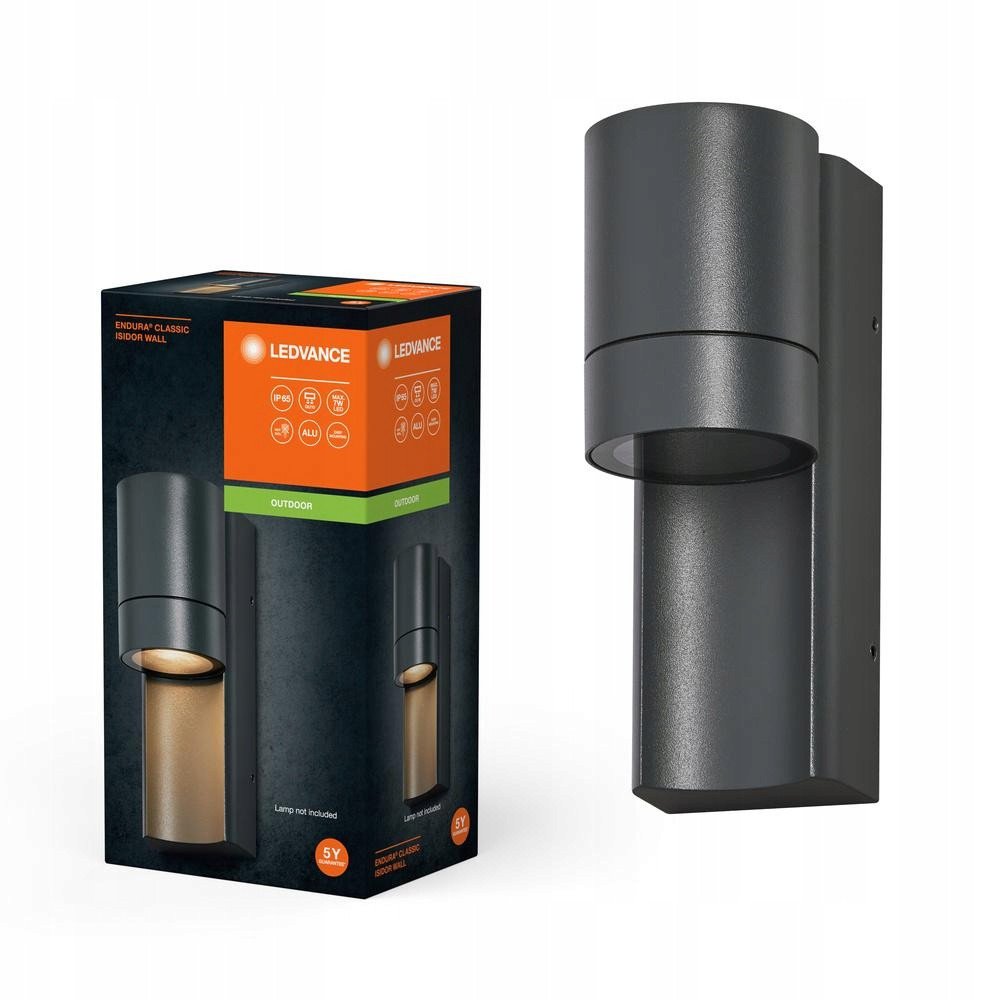 Outdoor wall light LEDVANCE ENDURA ISIDOR, IP65, GU10, max 35 W, h17cm