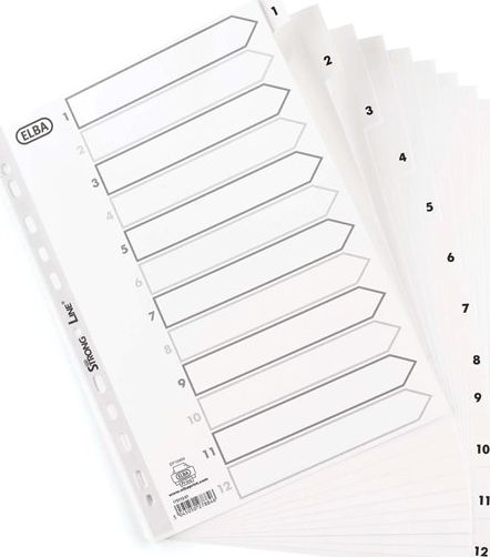 Elba PRZEKŁADKI PP ELBA STRONG LINE A4 1-12 BIAŁE