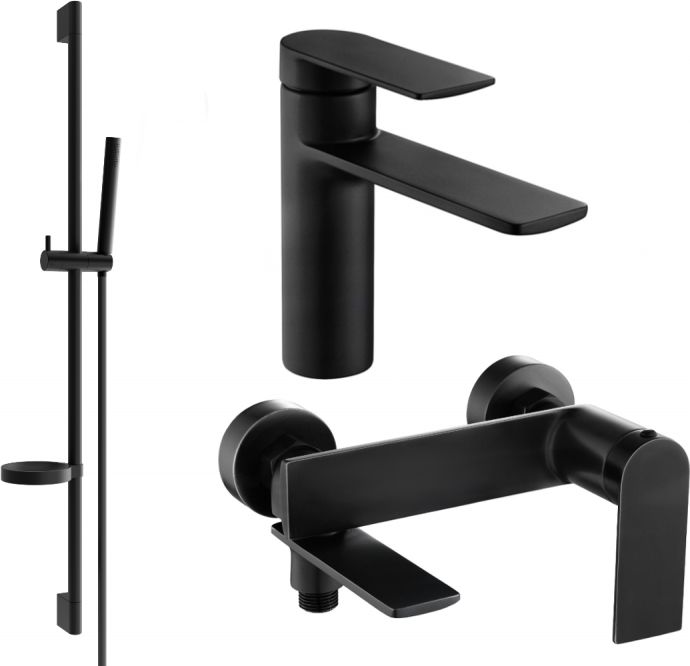 Mexen Mexen Zero DS70 zestaw wannowy, czarny - 71103DS70-70